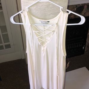 American Eagle soft & sexy hi-lo lace-up tank NWT